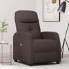 vidaXL Fauteuil de massage Marron fonc&eacute; Tissu