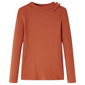 vidaXL T-shirt enfants &agrave; manches longues cognac 104