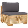 vidaXL Salon de jardin 6 pcs avec coussins Bois de teck solide