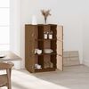 vidaXL Buffet haut Marron miel 67x40x108,5 cm Bois massif de pin