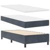 vidaXL Lit &agrave; ressorts avec matelas Gris fonc&eacute; 90 x 200 cm tissu