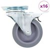 vidaXL 16 pcs Roulettes pivotantes 75 mm