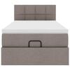 vidaXL Cadre de lit ottoman avec matelas taupe 80x200 cm tissu
