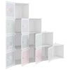 vidaXL Armoire de rangement cubique pour enfants avec 10 cubes en PP blanc