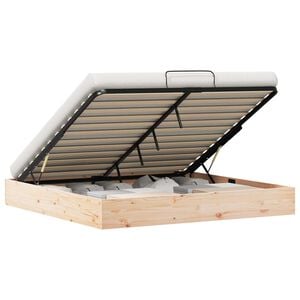 vidaXL Cadre de lit ottoman avec rangement Naturel 180 x 200 cm