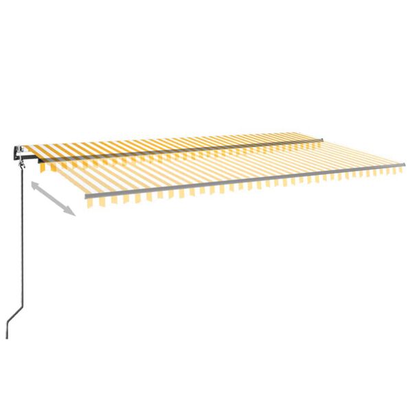vidaXL Auvent r&eacute;tractable automatique 600x350 cm Jaune et blanc