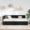 vidaXL Cadre de lit d'angle avec matelas 2 pcs Noir Velours