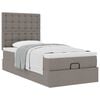 vidaXL Lit ottoman avec matelas taupe 100x200 cm tissu