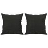 vidaXL Ensemble de canap&eacute;s 2 pcs avec coussins noir tissu