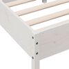 vidaXL Cadre de lit sans matelas blanc 75x190 cm bois de pin massif