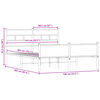 vidaXL Cadre de lit sans matelas ch&ecirc;ne fum&eacute; 140x200 cm bois ing&eacute;nierie