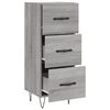 vidaXL Buffet Sonoma gris 34,5x34x90 cm Bois d'ing&eacute;nierie