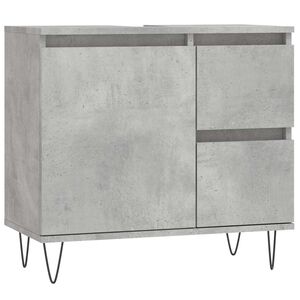 vidaXL Armoire de salle de bain gris b&eacute;ton 65x33x60 cm