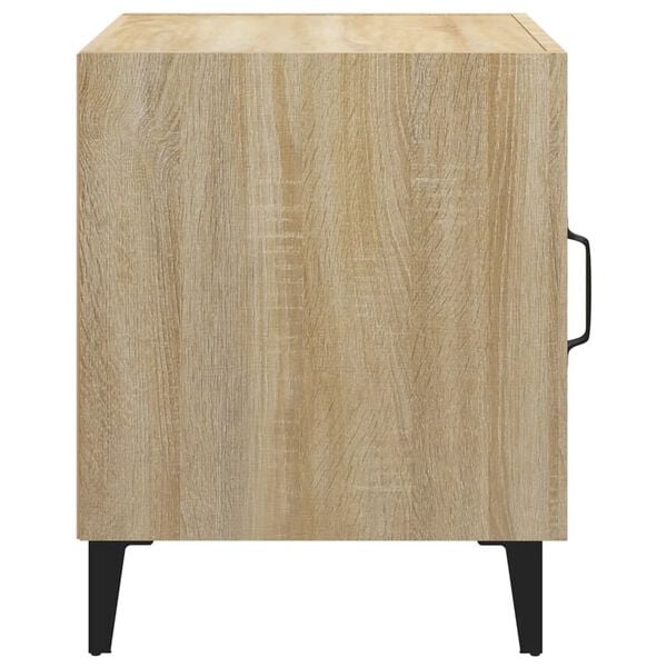 vidaXL Table de chevet Ch&ecirc;ne sonoma Bois d'ing&eacute;nierie