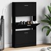 vidaXL Armoire &agrave; chaussures Noir 59x17x108 cm Bois d'ing&eacute;nierie