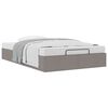 vidaXL Cadre de lit ottoman sans matelas taupe 120x200 cm tissu