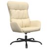 vidaXL Chaise de relaxation Cr&egrave;me Tissu