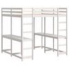 vidaXL Lit superpos&eacute; et bureau et &eacute;chelle 180x200cm bois de pin massif