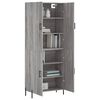 vidaXL Buffet haut Sonoma gris 69,5x34x180 cm Bois d'ing&eacute;nierie
