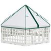 vidaXL Parc de Jeu pour Chiens &agrave; 6 Panneaux 122 x 106,5 x 82 cm Blanc