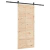 vidaXL Porte coulissante Marron 100 x 208 cm Bois de pin massif