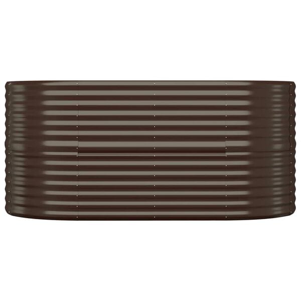 vidaXL Lit surélevé de jardin Acier galvanisé marron