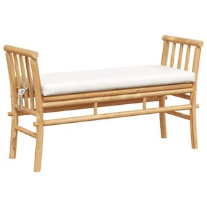 vidaXL Banc de jardin 2 -Seater 110 x 38 x 65cm Bambou Marron