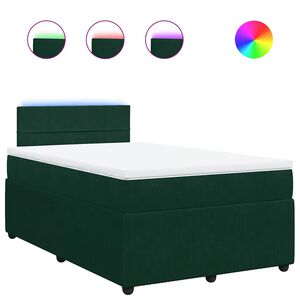vidaXL Sommier &agrave; lattes de lit avec matelas vert fonc&eacute; 120x190 cm