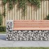 vidaXL Banc jardin design gabion 122x71x65,5 cm bois massif de douglas