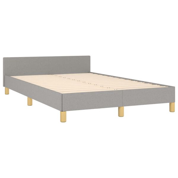 vidaXL Cadre de lit sans matelas gris clair 120x190 cm tissu