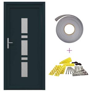 vidaXL Porte Frontale Anthracite 98 x 200 cm PVC