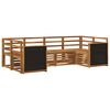 vidaXL Ensemble de canap&eacute; d'angle 5 pcs Naturel Bois d'Acacia Massif