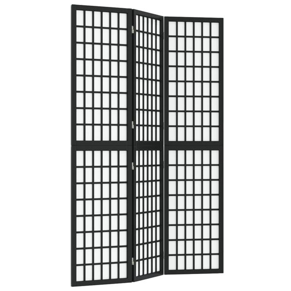 vidaXL Cloison de s&eacute;paration pliable 3 panneaux 120x170 cm Noir