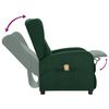 vidaXL Fauteuil de massage Vert foncé Tissu