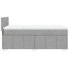 vidaXL Sommier &agrave; lattes de lit et matelas Gris clair 90x190 cm Tissu