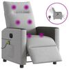 vidaXL Fauteuil de massage inclinable &eacute;lectrique gris nuage tissu