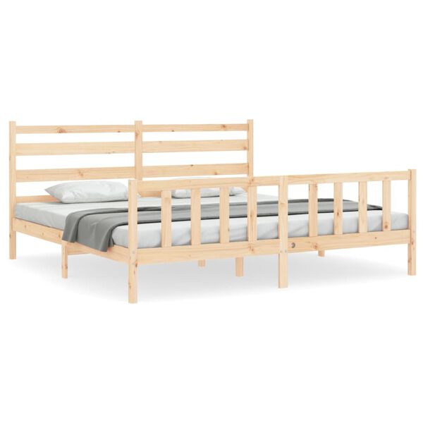 vidaXL Cadre de lit sans matelas 200x200 cm bois massif de pin