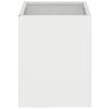 vidaXL Cache-pot de jardin Blanc 32 x 32 x 40 cm Acier laminé à froid
