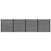 vidaXL Ensemble de Cl&ocirc;ture 699 x 186 cm WPC et Aluminium Gris