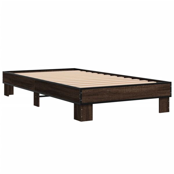 vidaXL Cadre de lit sans matelas ch&ecirc;ne marron 90x190 cm