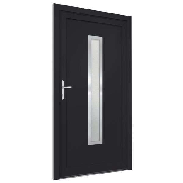 vidaXL Porte d'entr&eacute;e anthracite 98x208 cm PVC