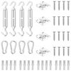 vidaXL Jeu d'accessoires de voile d'ombrage 12 pcs Acier inoxydable