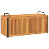 vidaXL Bo&icirc;te &agrave; coussins d'ext&eacute;rieur bois d'acacia solide et acier