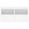 vidaXL Meuble TV mural blanc 60x30x30 cm bois d'ingénierie