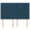 vidaXL T&ecirc;te de lit Bleu fonc&eacute; 144 x 5 x 118/128 cm Velours