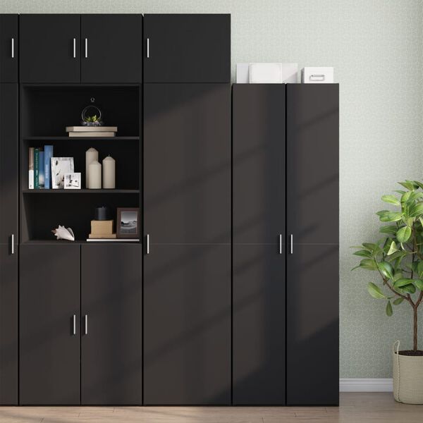 vidaXL Armoire murale noir 50x42,5x40 cm bois d'ing&eacute;nierie