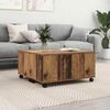vidaXL Table basse Bois ancien 75 x 75 x 38 cm Bois d'ingénierie