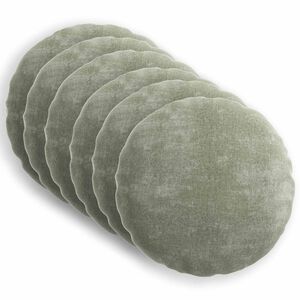 vidaXL Housse de coussin 6 pc HEERLEN Vert &Oslash; 60 cm Tissu Chenille