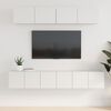 vidaXL Ensemble de meubles TV 5 pcs Blanc Bois d'ing&eacute;nierie