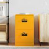 vidaXL Cabinet de Dossier Jaune moutarde 44 x 50 x 106.5 cm